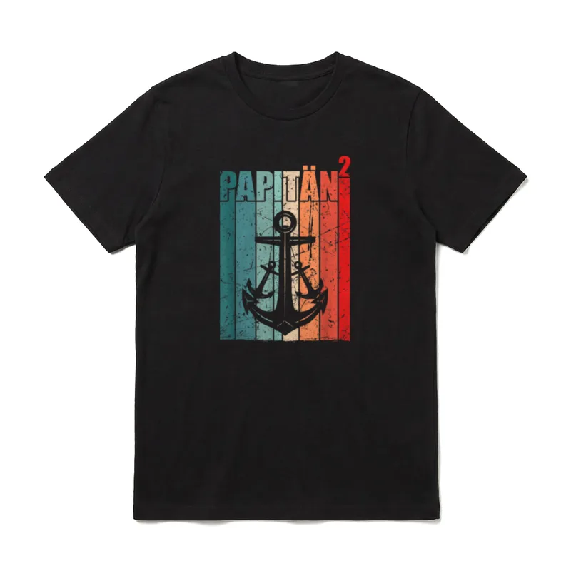 Papitän Kapitän Vater 2 T-Shirt – Klassisches T-Shirt in Schwarz