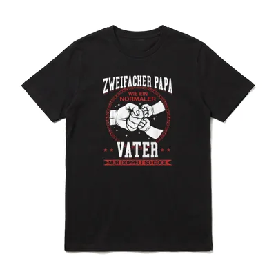 Zweifacher Papa Wie T-Shirt – Klassisches T-Shirt in Schwarz