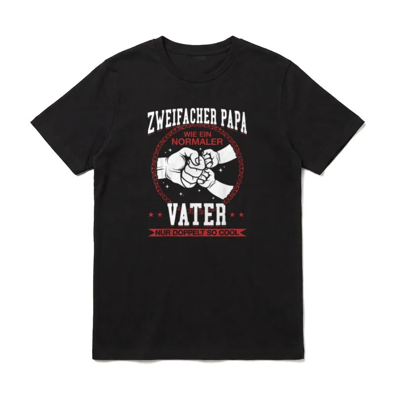 Zweifacher Papa Wie T-Shirt – Klassisches T-Shirt in Schwarz