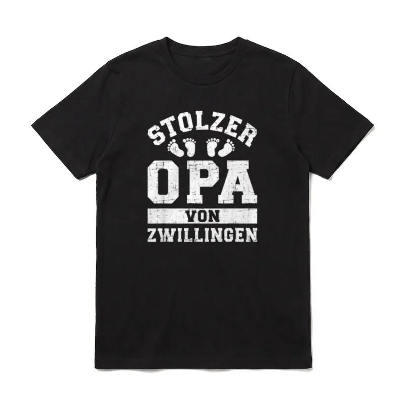 Stolzer Opa von Zwillingen T-Shirt – Klassisches T-Shirt in Schwarz