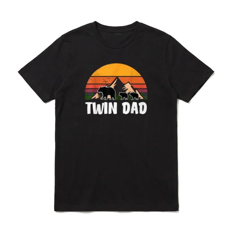 Papa Zwillinge Vater Vatertag Papi T-Shirt – Klassisches T-Shirt in Schwarz