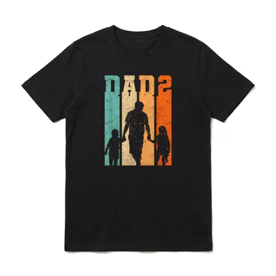 Dad hoch 2 zweifacher T-Shirt – Klassisches T-Shirt in Schwarz
