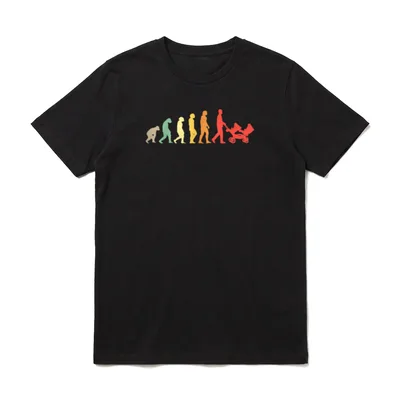Zwillingspapa Evolution Retro Vatertag T-Shirt – Klassisches T-Shirt in Schwarz