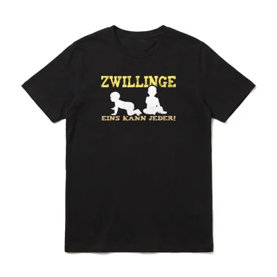 Zwillinge Eins Kann Jeder T-Shirt – Klassisches T-Shirt in Schwarz