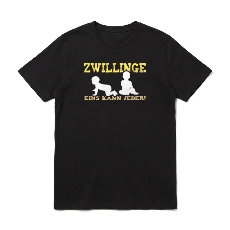 Zwillinge Eins Kann Jeder T-Shirt – Klassisches T-Shirt in Schwarz