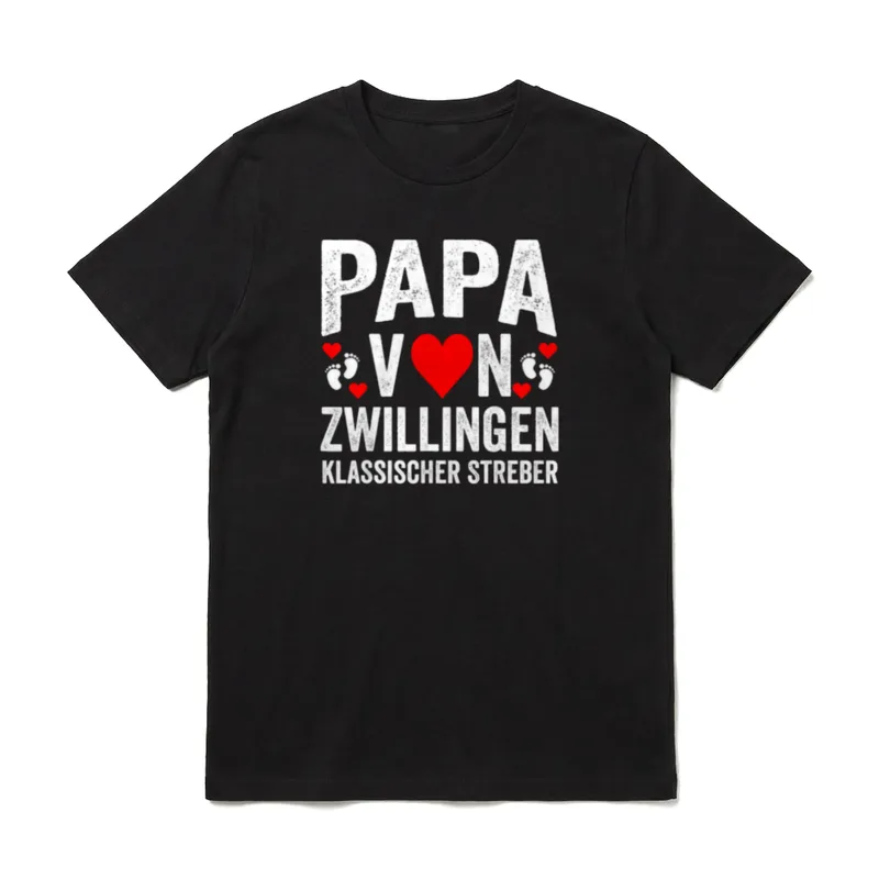 Papa von Zwillingen Classic T-Shirt – Klassisches T-Shirt in Schwarz
