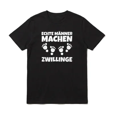 Echte Männer Machen Zwillinge T-Shirt – Klassisches T-Shirt in Schwarz