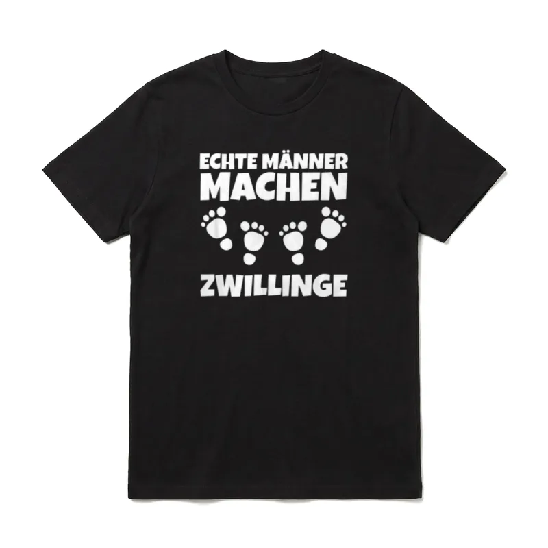 Echte Männer Machen Zwillinge T-Shirt – Klassisches T-Shirt in Schwarz