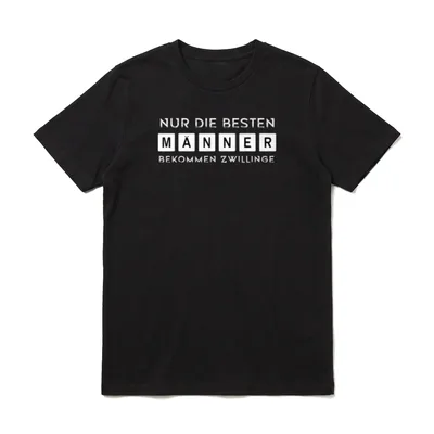 Zwillings Papa Zwillinge Papa Echte T-Shirt – Klassisches T-Shirt in Schwarz