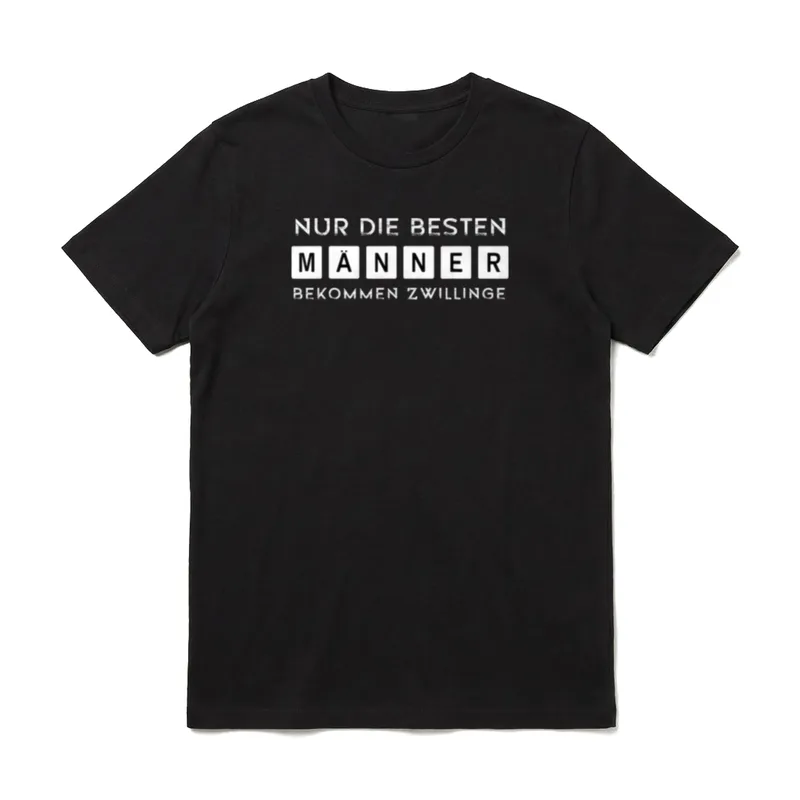 Zwillings Papa Zwillinge Papa Echte T-Shirt – Klassisches T-Shirt in Schwarz