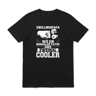 Zukünftiger Papa Familienvater Zwillinge T-Shirt – Klassisches T-Shirt in Schwarz