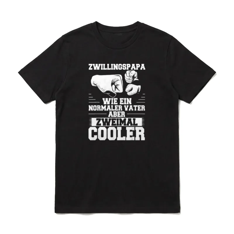 Zukünftiger Papa Familienvater Zwillinge T-Shirt – Klassisches T-Shirt in Schwarz