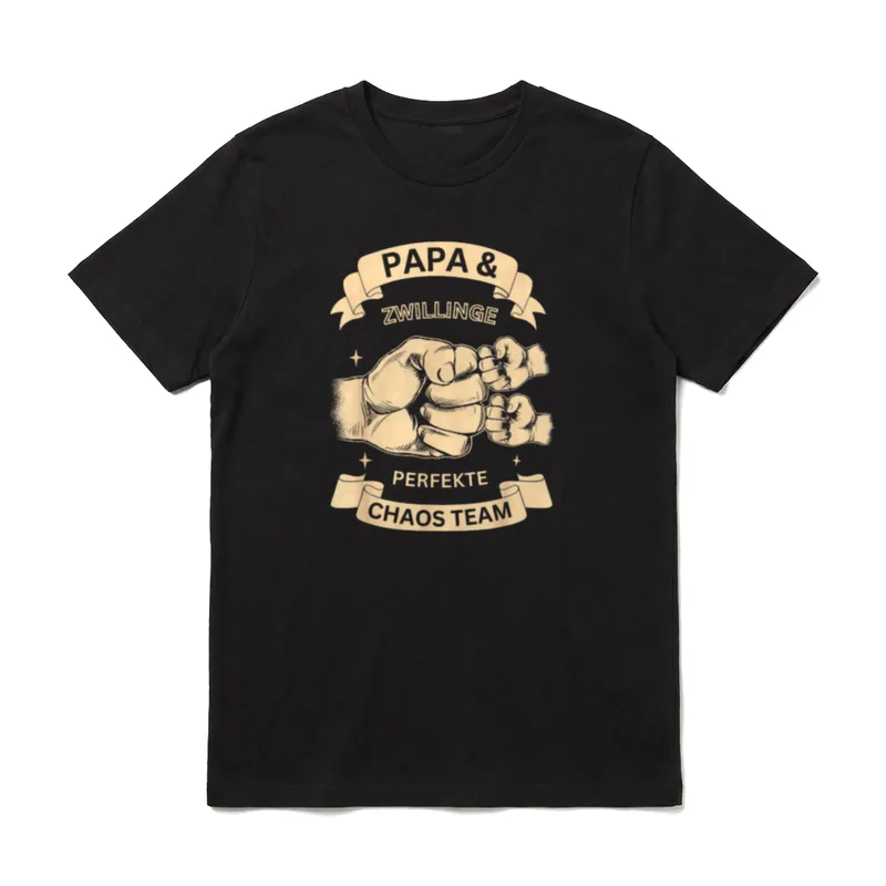 Papa & Zwillinge Perfekte T-Shirt – Klassisches T-Shirt in Schwarz
