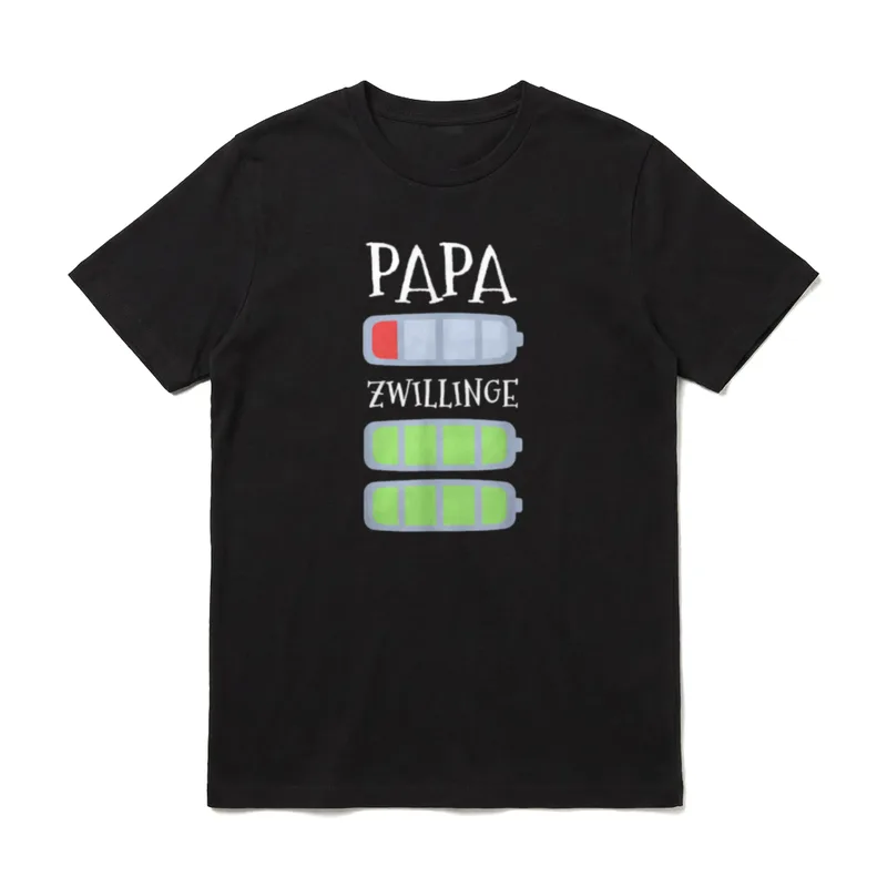 Papa Text süßer Mann T-Shirt – Klassisches T-Shirt in Schwarz
