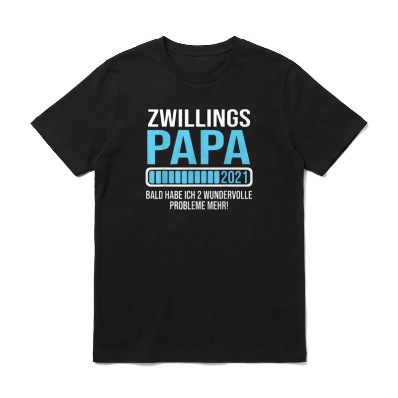 Papa Zwillinge 2021 Vater T-Shirt – Klassisches T-Shirt in Schwarz
