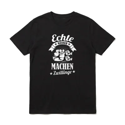 Papa von Zwillingen Zwillinge T-Shirt – Klassisches T-Shirt in Schwarz
