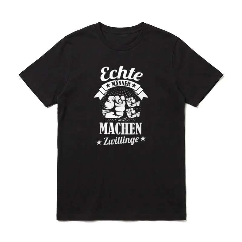Papa von Zwillingen Zwillinge T-Shirt – Klassisches T-Shirt in Schwarz