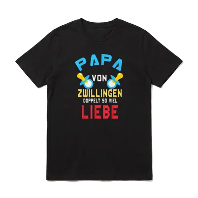 Stolzer Papa von Zwillingen T-Shirt – Klassisches T-Shirt in Schwarz