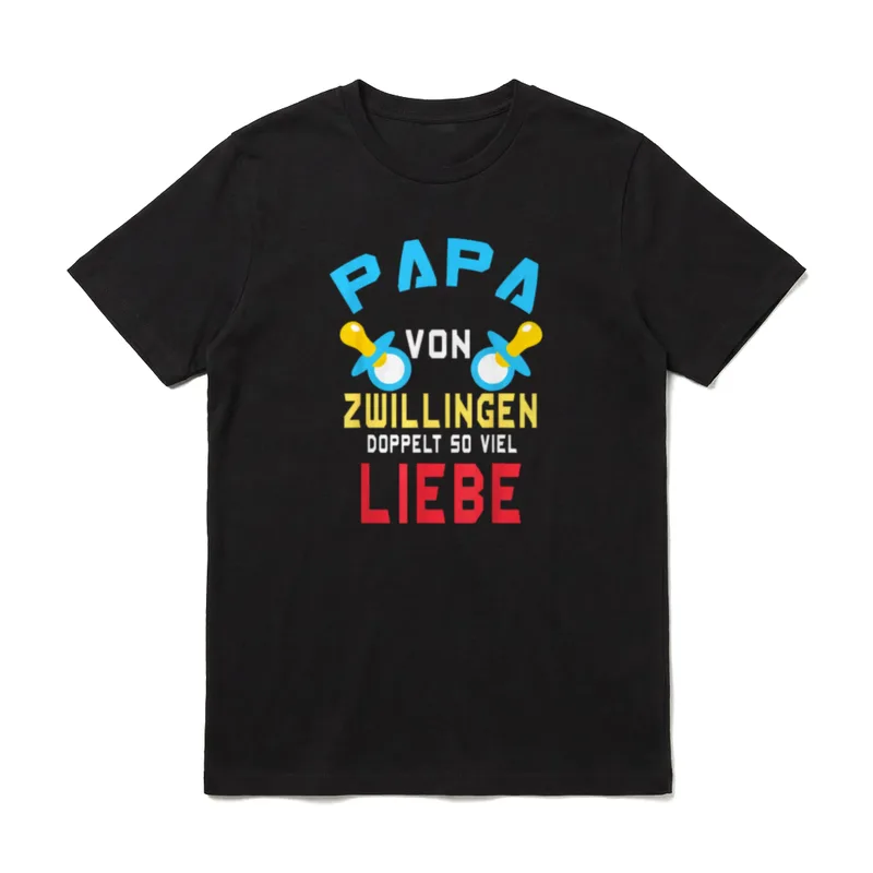 Stolzer Papa von Zwillingen T-Shirt – Klassisches T-Shirt in Schwarz