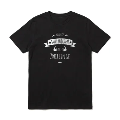 Stolzer Papa von Zwillingen T-Shirt – Klassisches T-Shirt in Schwarz