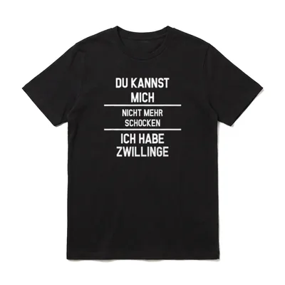 Ich Habe Zwillinge Lustiger T-Shirt – Klassisches T-Shirt in Schwarz