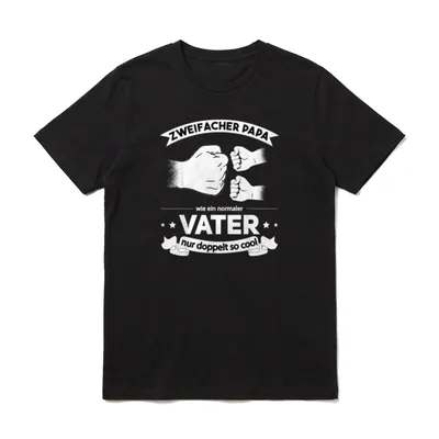 Zweifacher Vater hoch 2 T-Shirt – Klassisches T-Shirt in Schwarz