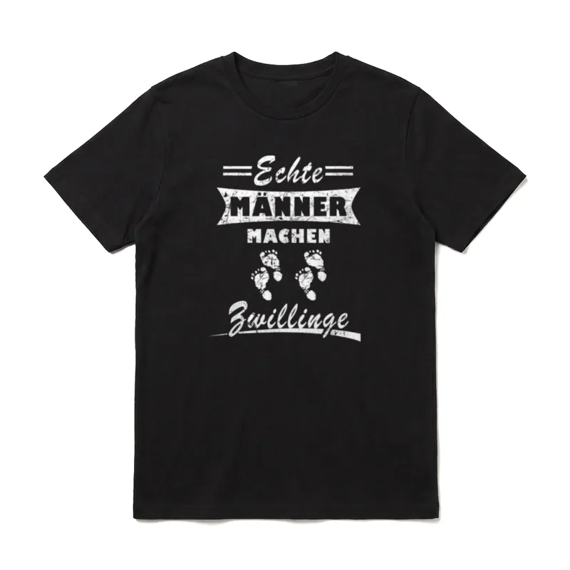 Echte Männer Machen Zwillinge Vater T-Shirt – Klassisches T-Shirt in Schwarz