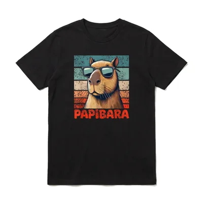 Papibara Vatertag Bester Papa T-Shirt – Klassisches T-Shirt in Schwarz