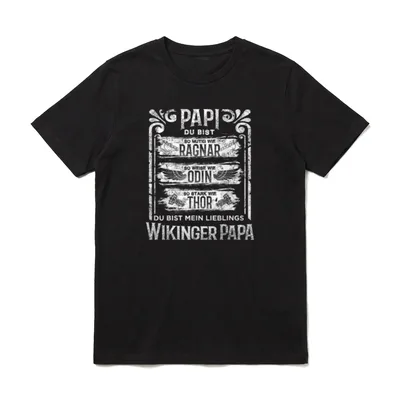 Wikinger Papa Vater Thor T-Shirt – Klassisches T-Shirt in Schwarz