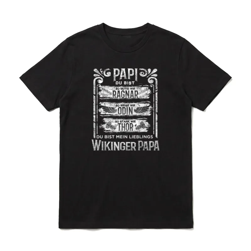 Wikinger Papa Vater Thor T-Shirt – Klassisches T-Shirt in Schwarz