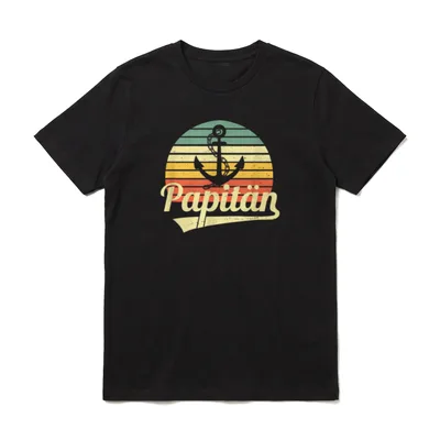 Vatertag Papitän Papa Kapitän T-Shirt – Klassisches T-Shirt in Schwarz