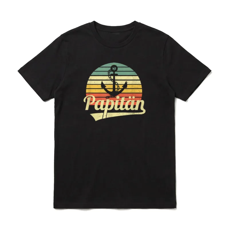Vatertag Papitän Papa Kapitän T-Shirt – Klassisches T-Shirt in Schwarz