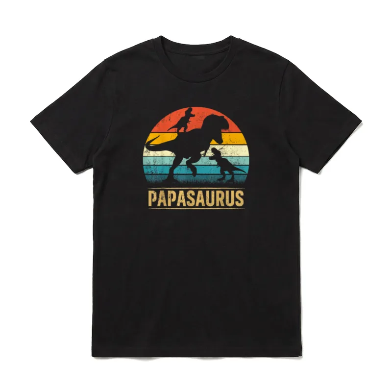 Papa Dinosaurier T Rex T-Shirt – Klassisches T-Shirt in Schwarz