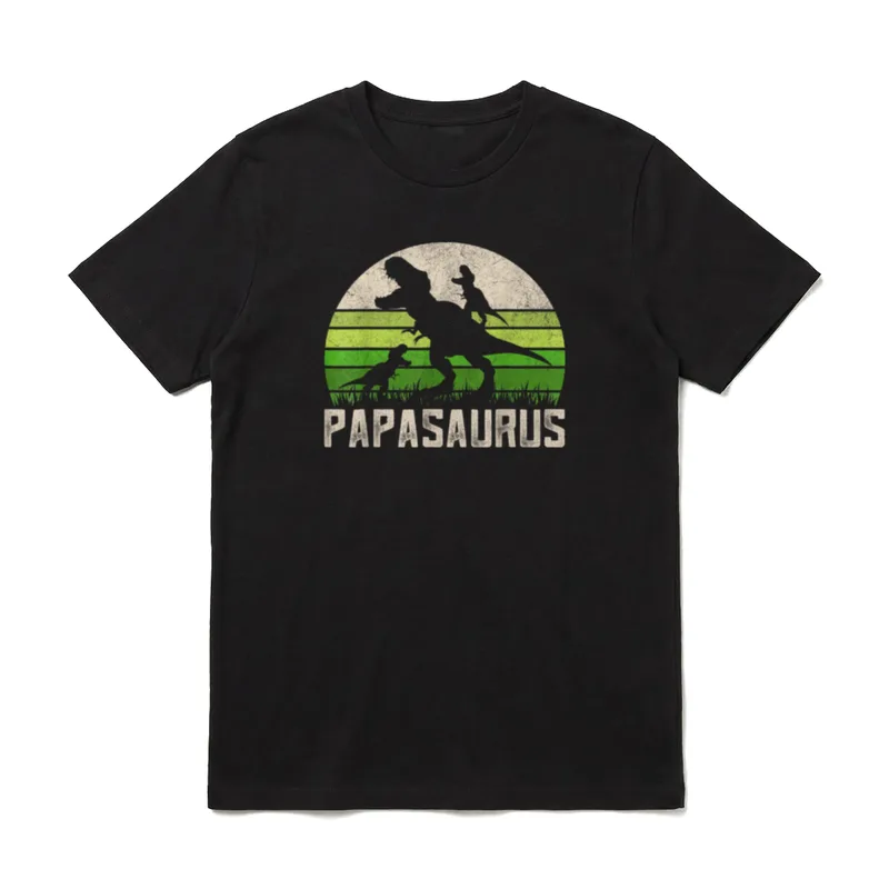 Lustige Opa Papasaurus Dinosaurier T-Shirt – Klassisches T-Shirt in Schwarz