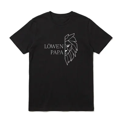löwen Papa T-Shirt – Klassisches T-Shirt in Schwarz