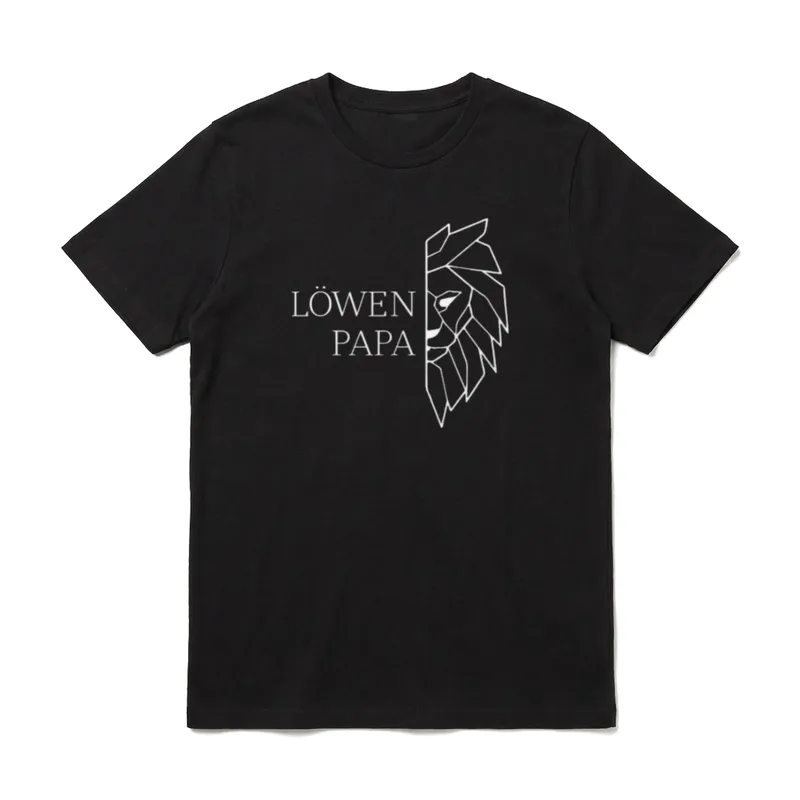 löwen Papa T-Shirt – Klassisches T-Shirt in Schwarz