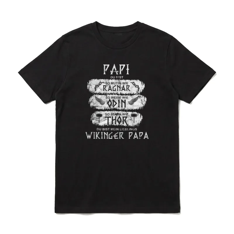 Wikinger Papa Vater Dad T-Shirt – Klassisches T-Shirt in Schwarz