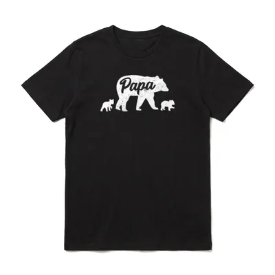 Vintage Papa Vater Bär T-Shirt – Klassisches T-Shirt in Schwarz