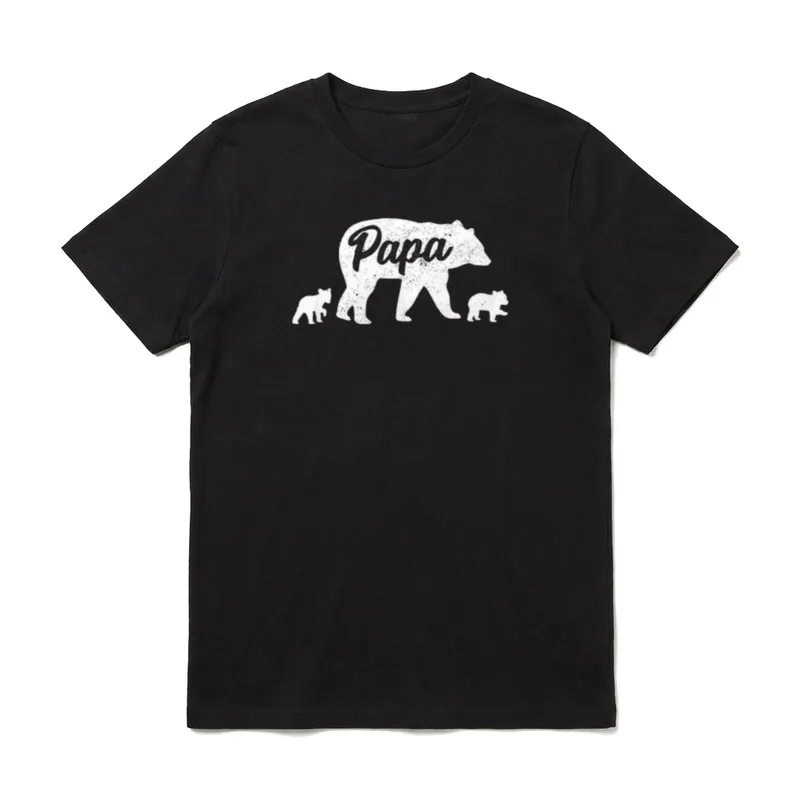 Vintage Papa Vater Bär T-Shirt – Klassisches T-Shirt in Schwarz