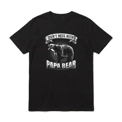 Bear Camping Shirt – Klassisches T-Shirt in Schwarz