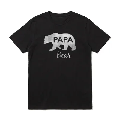 Papa Bär Lustiges T-Shirt – Klassisches T-Shirt in Schwarz