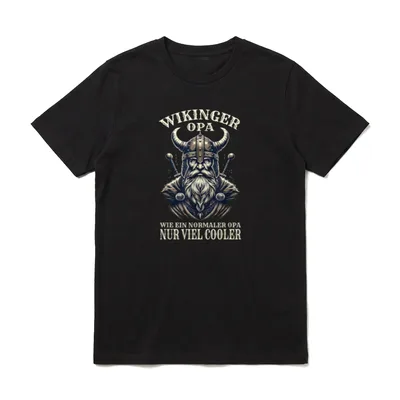Wikinger Opa Nordische Mythologie T-Shirt – Klassisches T-Shirt in Schwarz