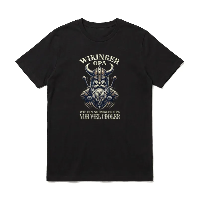 Wikinger Opa Nordische Mythologie T-Shirt – Klassisches T-Shirt in Schwarz