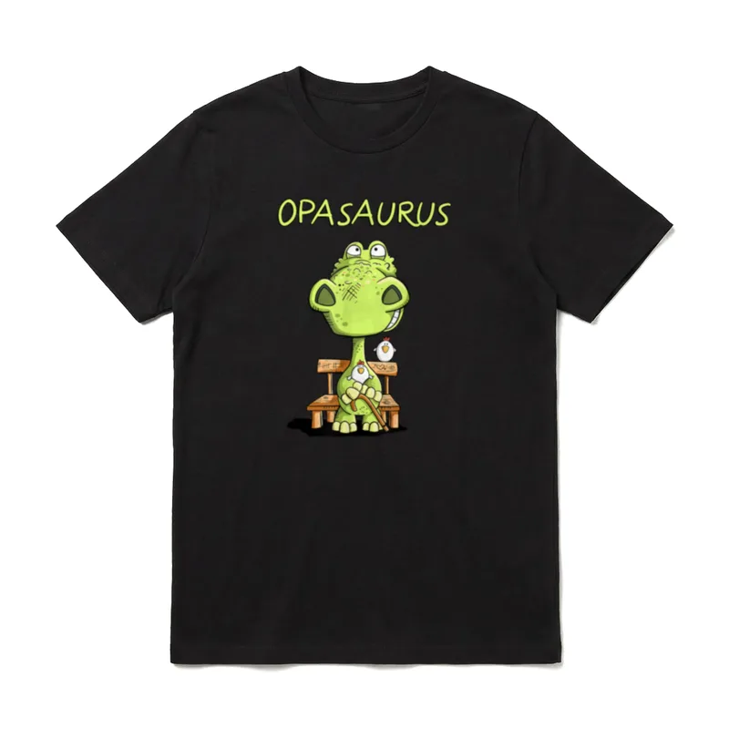 MODARTIS Lustiger Opa Dinosaurier T-Shirt – Klassisches T-Shirt in Schwarz