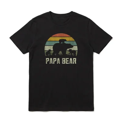 Lustige Papa Bär Cub T-Shirt – Klassisches T-Shirt in Schwarz