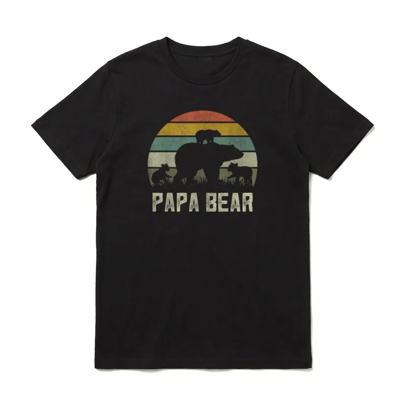 Lustige Papa Bär Cub T-Shirt – Klassisches T-Shirt in Schwarz