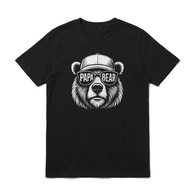 Papabär Vatertag Bester Papa Papa-Wortspiele & Tiere T-Shirt – Klassisches T-Shirt in Schwarz
