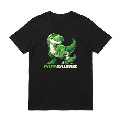 Papasaurus Vatertag Bester Papa T-Rex T-Shirt – Klassisches T-Shirt in Schwarz