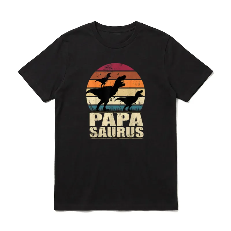 Papasaurus T-Rex Dinosaurier Familien T-Shirt – Klassisches T-Shirt in Schwarz