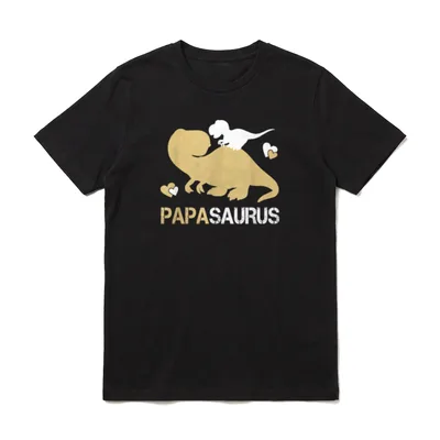 Papasaurus Dinosaurier für Papa Jungen T-Shirt – Klassisches T-Shirt in Schwarz
